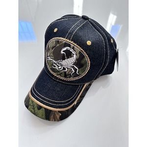 Men's Hat Cap Scorpion Adjustable Snapback Multi Color Jeans Unisex One Size NWT